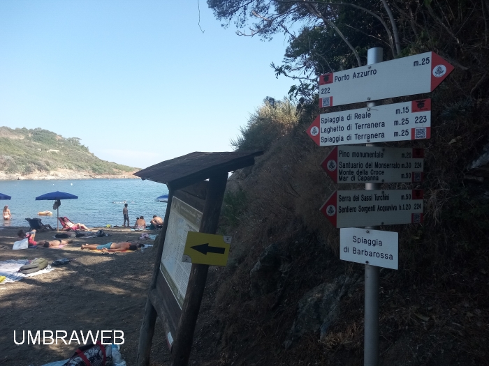 Spiaggia isola d'Elba a Porto Azzurro Barbarossa