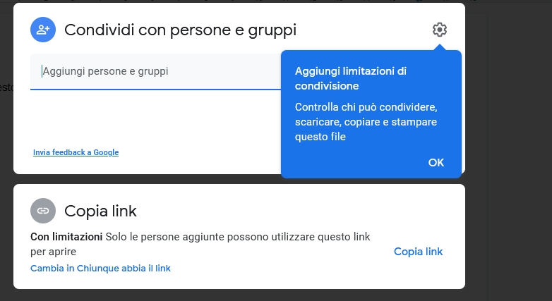condividi un documento office google